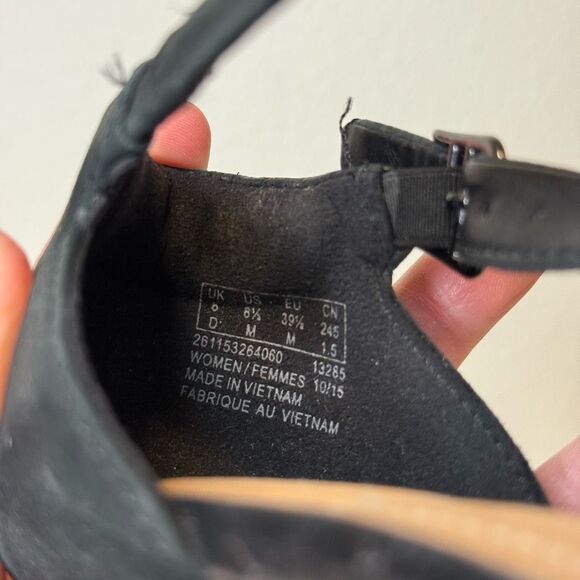 Clark’s Jenness Energy Platform Cutout Peep Toe Heeled Sandals Size 8.5 - Picture 6 of 10